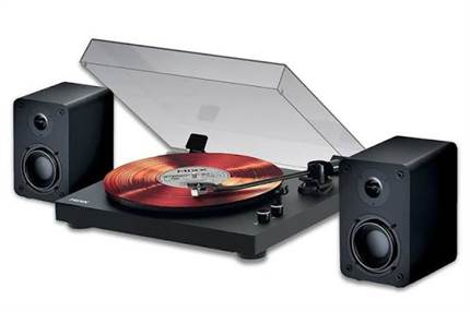MIXX MAS-05-WH-489 pladespiller system 5 inkl. højttalere, sort